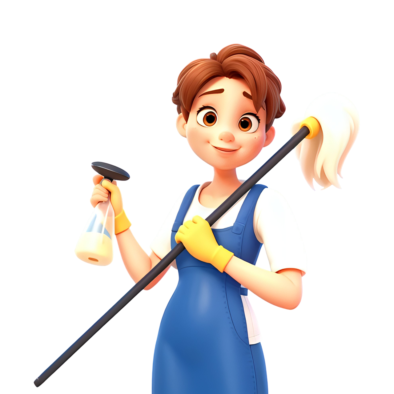 woman, cleaning, service